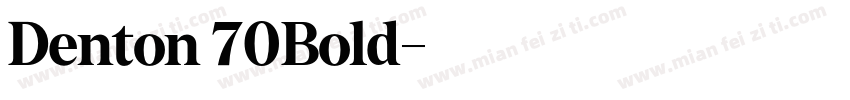 Denton 70Bold字体转换